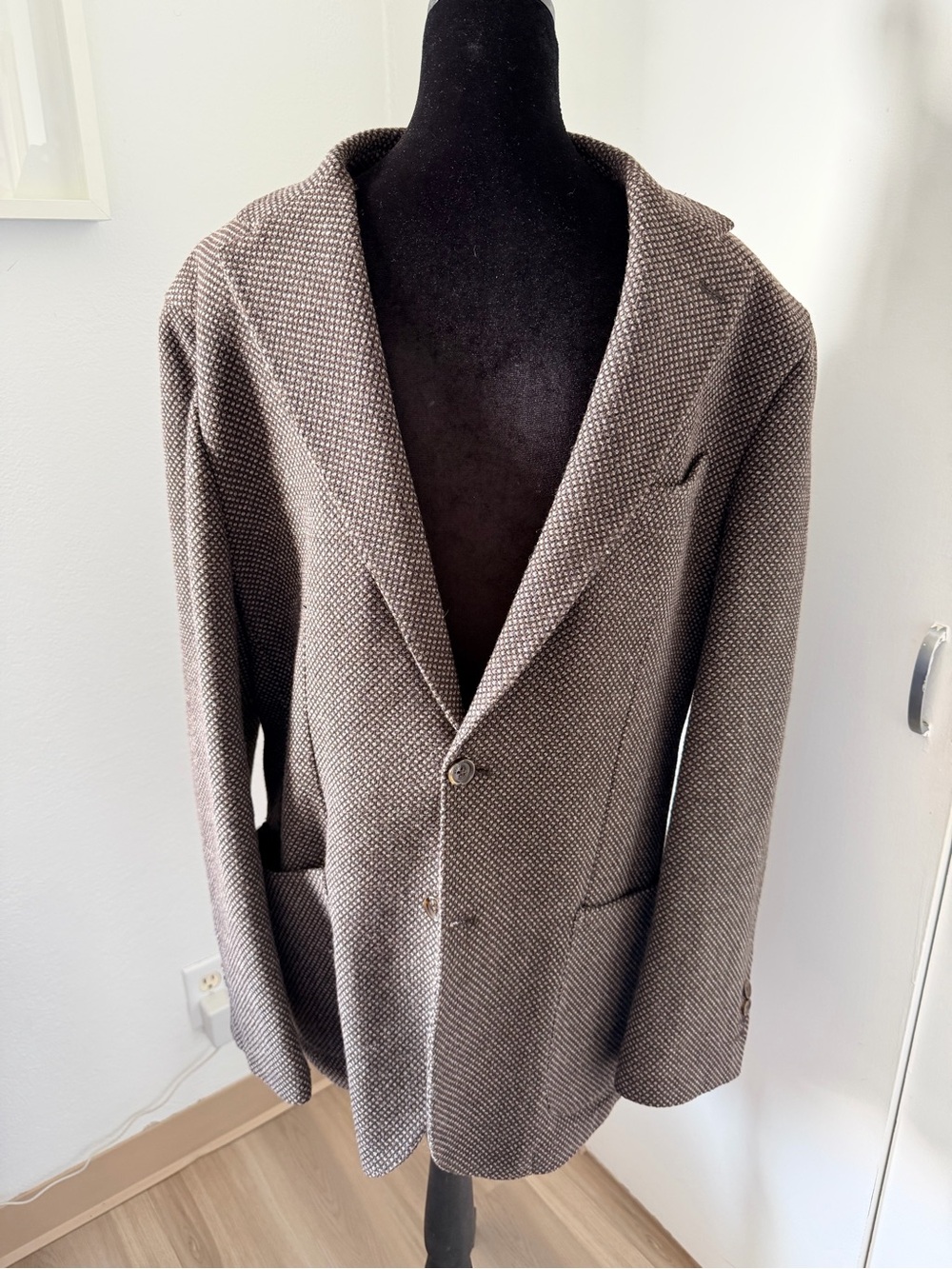 Men's Brown Textured Blazer - Classic Casual Tailoring
